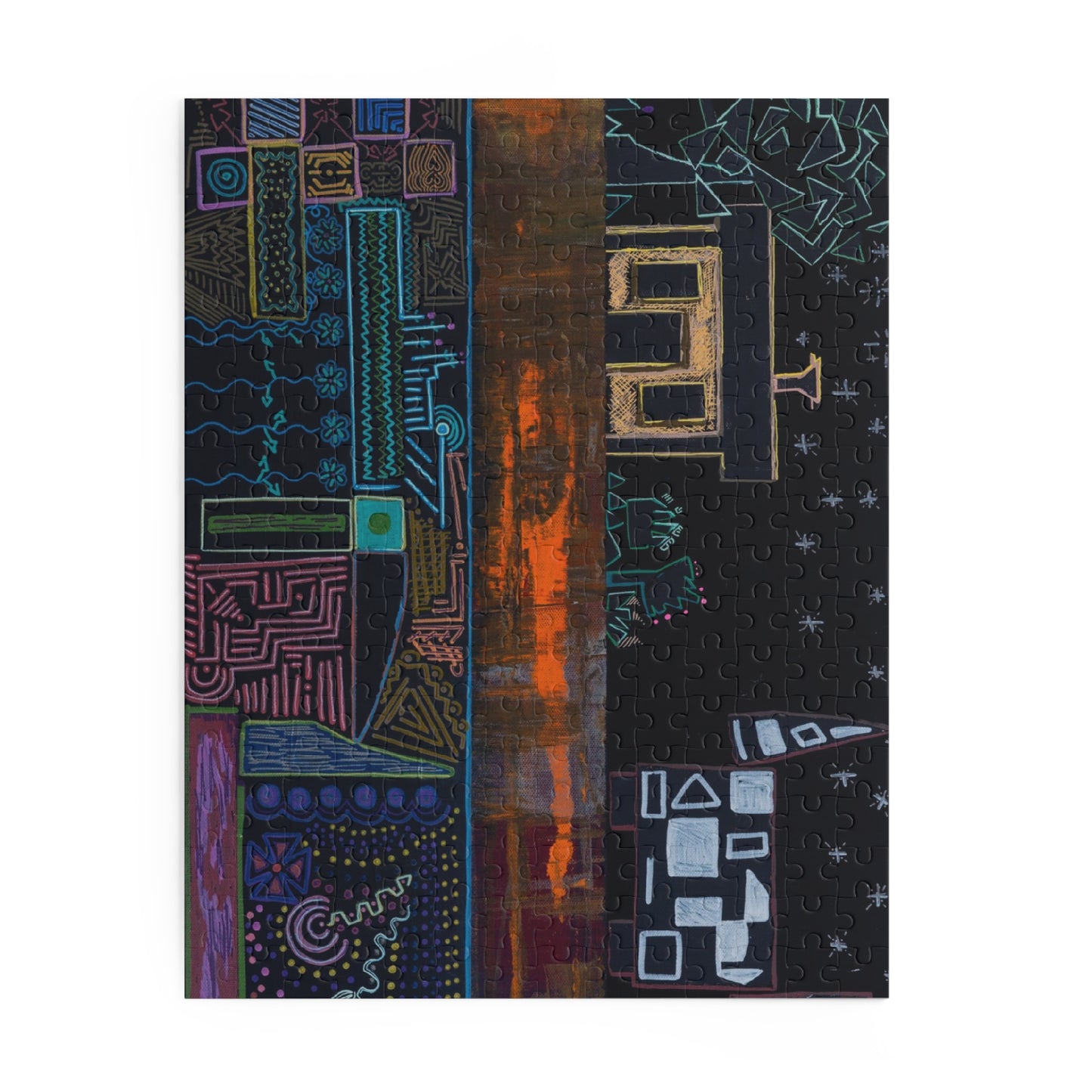 Abstract Nightscape Puzzle — 120/252/500-Piece Jigsaw