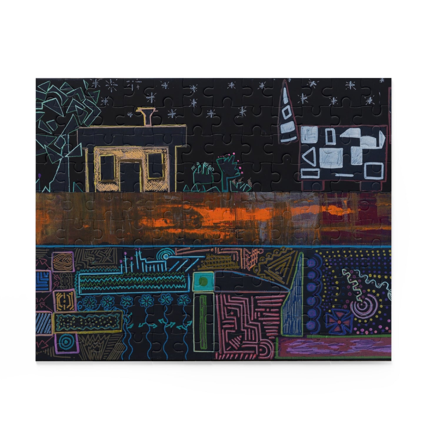 Abstract Nightscape Puzzle — 120/252/500-Piece Jigsaw