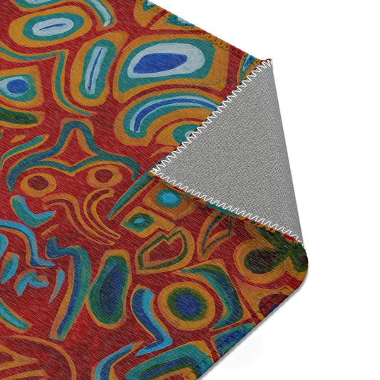 Vibrant Area Rugs, Bohemian Floor Decor, Living Room Accent, Eco-Friendly Home Mat, Colorful Art Rugs for Unique Spaces