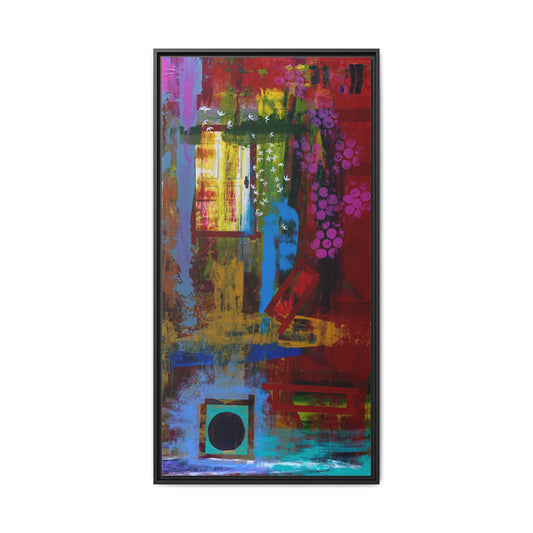 Vibrant Abstract Wall Art, Colorful Canvas Print for Home Decor, Modern Art Piece, Gift for Art Lovers, Living Room Decor,  Framed Artwork