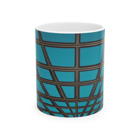 Stylish Geometric Ceramic Mug | Unique Gift for Coffee Lovers, Office Decor, Birthday Present, Home Accessories, Artistic Drinkware