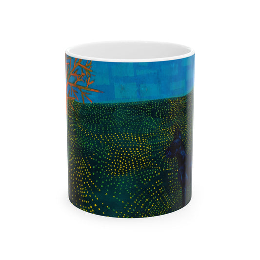 Vibrant Nature Ceramic Mug, Artistic Drinkware, Colorful Gift for Coffee Lovers, Home Decor, Unique Artwork Mug