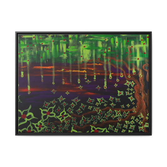 Colorful Abstract Wall Art | Framed Matte Canvas Print, Home Decor, Art Lovers Gift, Vibrant Nature Art, Living Room Decoration