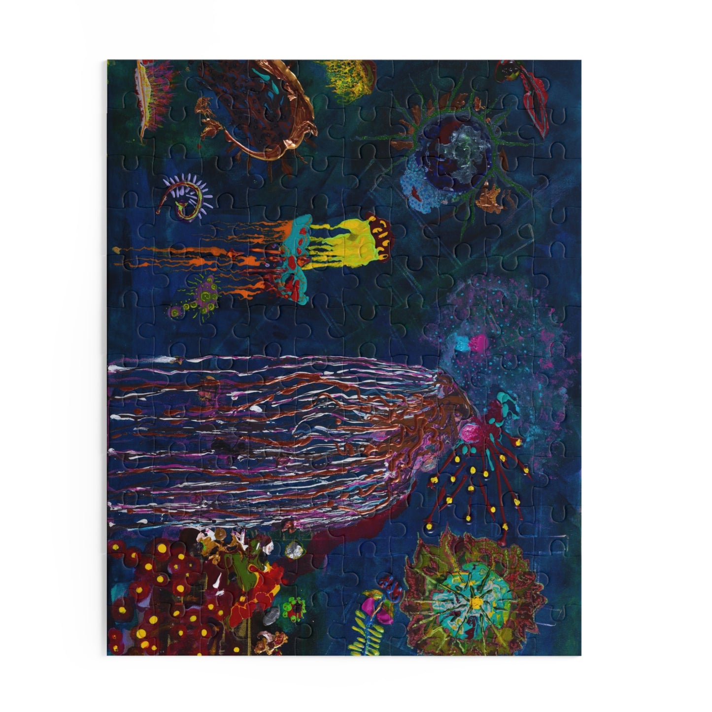 Jellyfish Night Sea Puzzle — 120/252/500‑Piece Ocean Art Jigsaw